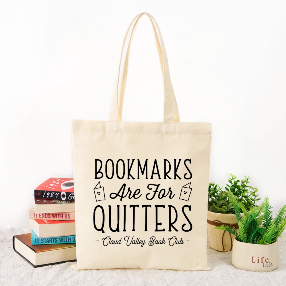 Pagewings Book Club Personalized Bookmarks Are For Quitters Lovers Gift Tote Bag