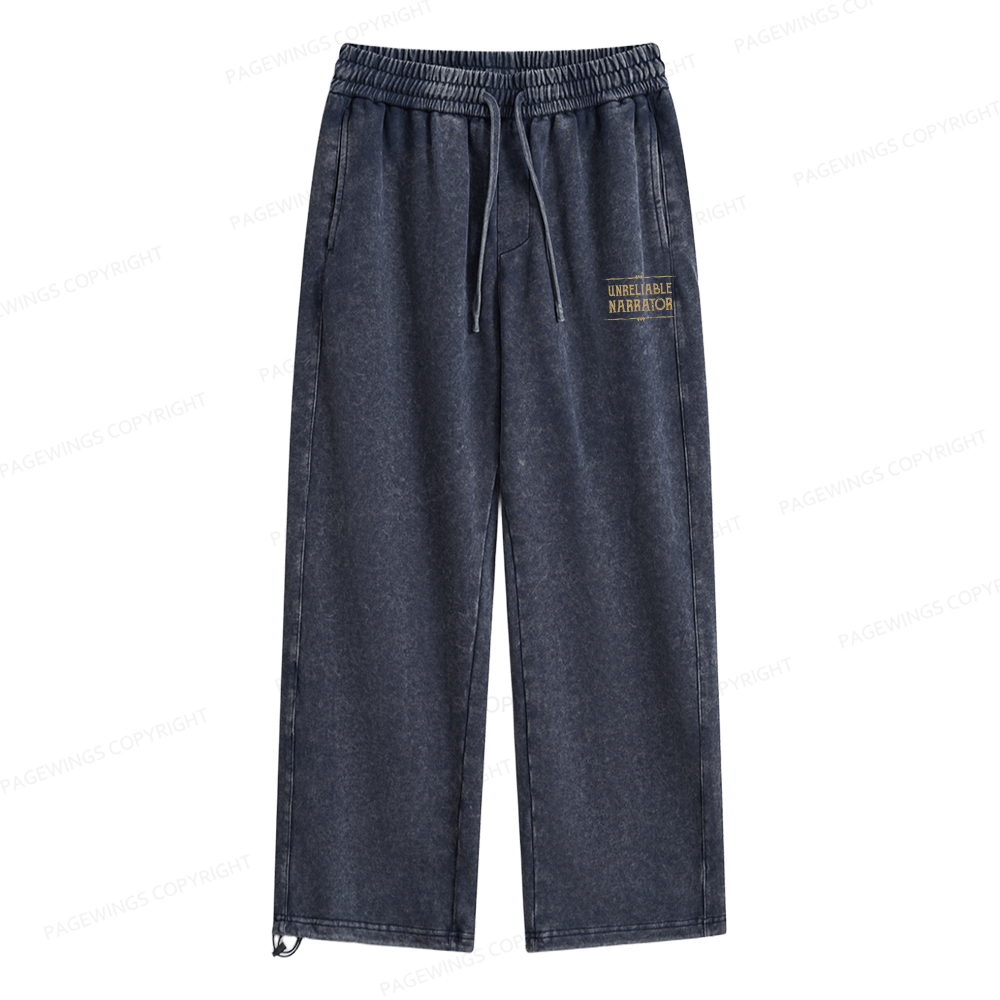 Pagewings Unreliable Narrator Unisex Washed Sweatpants