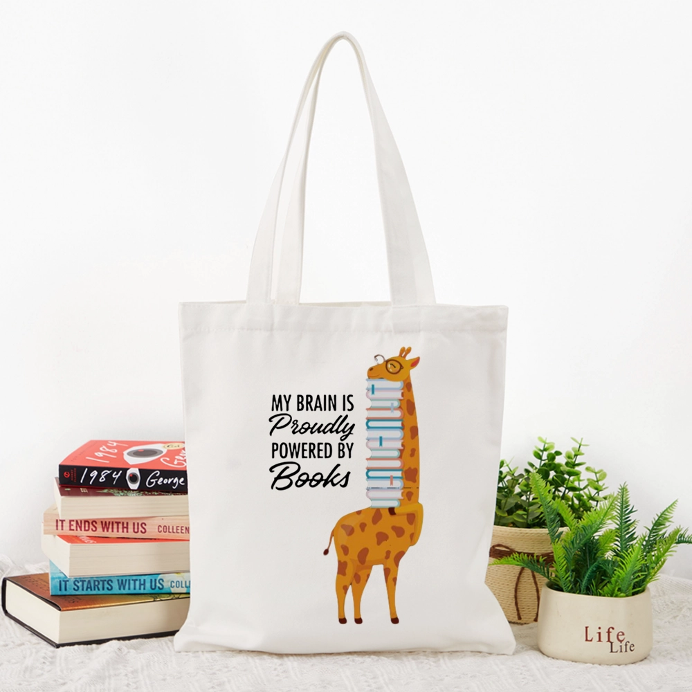 Pagewings My Brain Is Proudly Powered By Books Lovers Gift Tote Bag