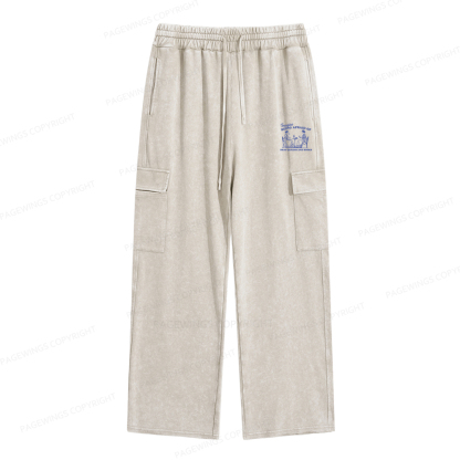 Pagewings Drag Queens Unisex Washed Cargo Sweatpants