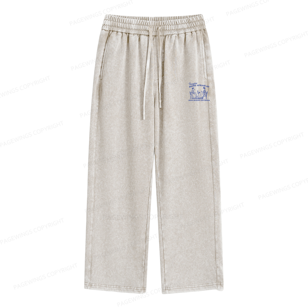 Pagewings Drag Queens Unisex Washed Sweatpants
