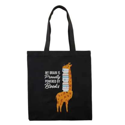 Pagewings My Brain Is Proudly Powered By Books Lovers Gift Tote Bag