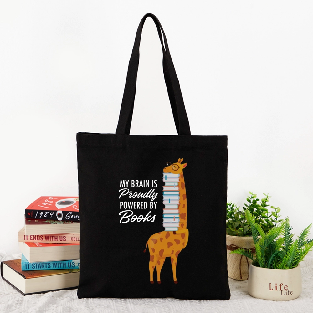 Pagewings My Brain Is Proudly Powered By Books Lovers Gift Tote Bag