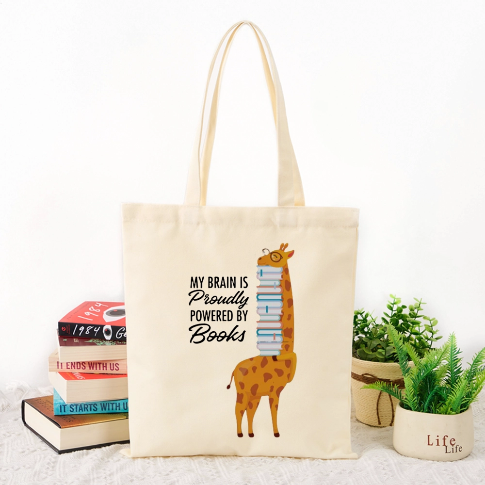 Pagewings My Brain Is Proudly Powered By Books Lovers Gift Tote Bag