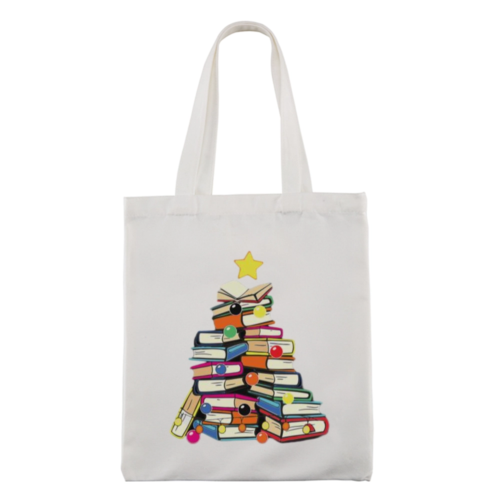 Pagewings Christmas Tree Bookworm Lovers Gift Tote Bag