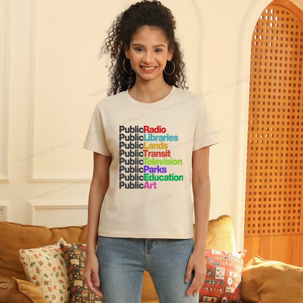 Pagewings Public Libraries Women's Washed T-shirt
