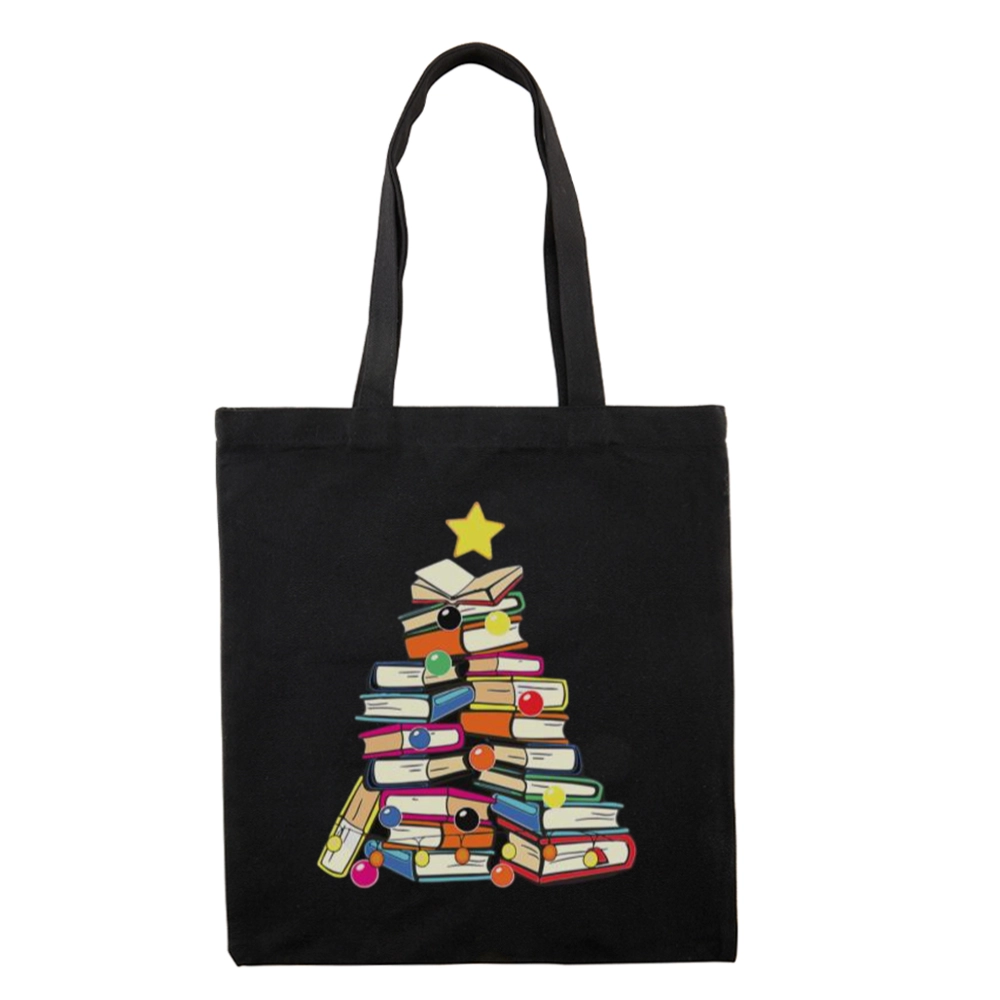 Pagewings Christmas Tree Bookworm Lovers Gift Tote Bag