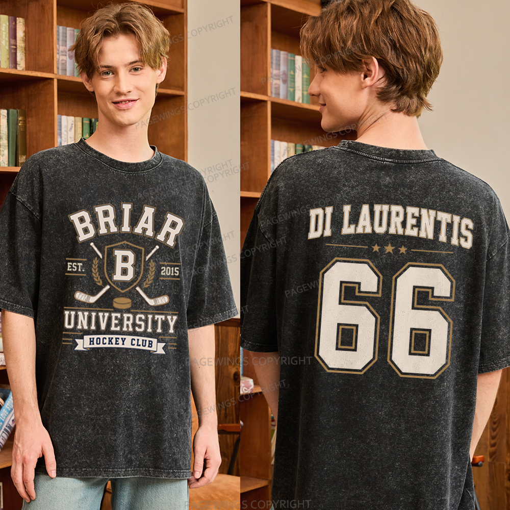 Pagewings Hockey Romance Unisex Washed T-shirt