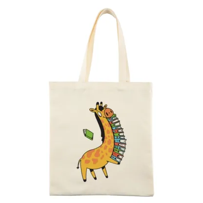 Pagewings Book Giraff Lovers Gift Tote Bag