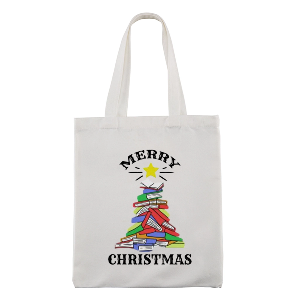Pagewings Merry Christmas Book Tree Lovers Gift Tote Bag