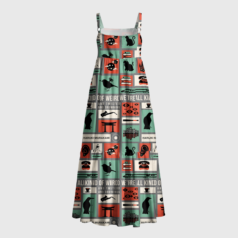 Pagewings Square Neck Storyline Maxi Dress