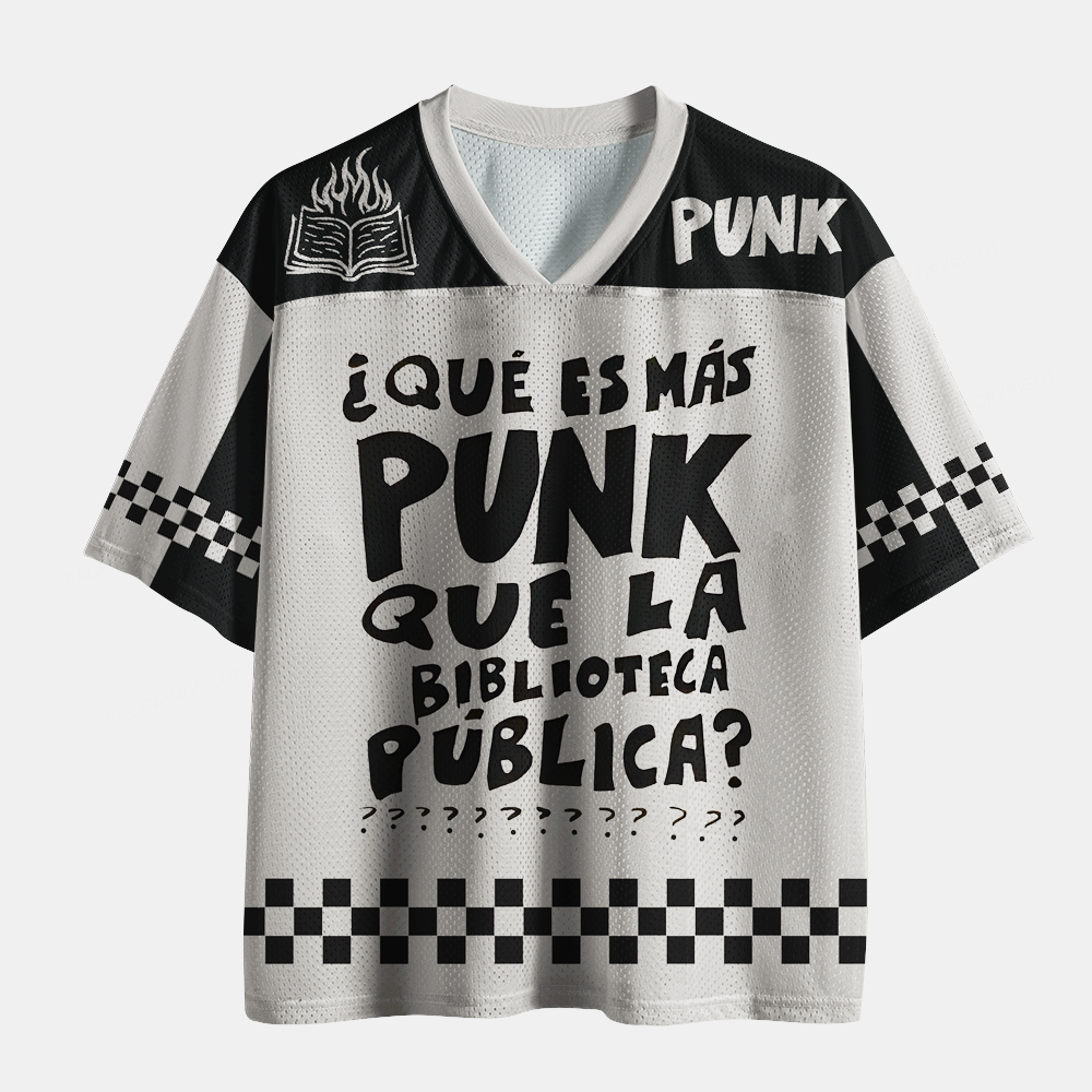 Pagewings What's More Punk Than The Public Library Unisex Mesh Jersey