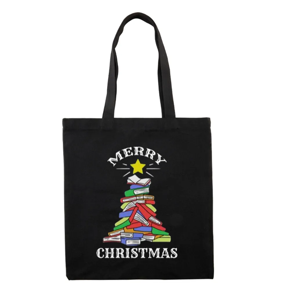 Pagewings Merry Christmas Book Tree Lovers Gift Tote Bag