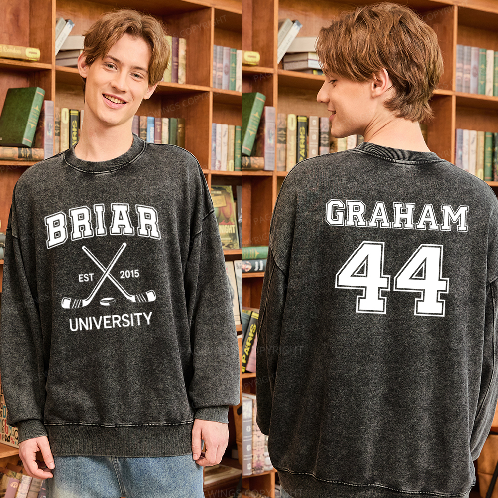 Pagewings Hockey Romance Unisex Washed Sweatshirt