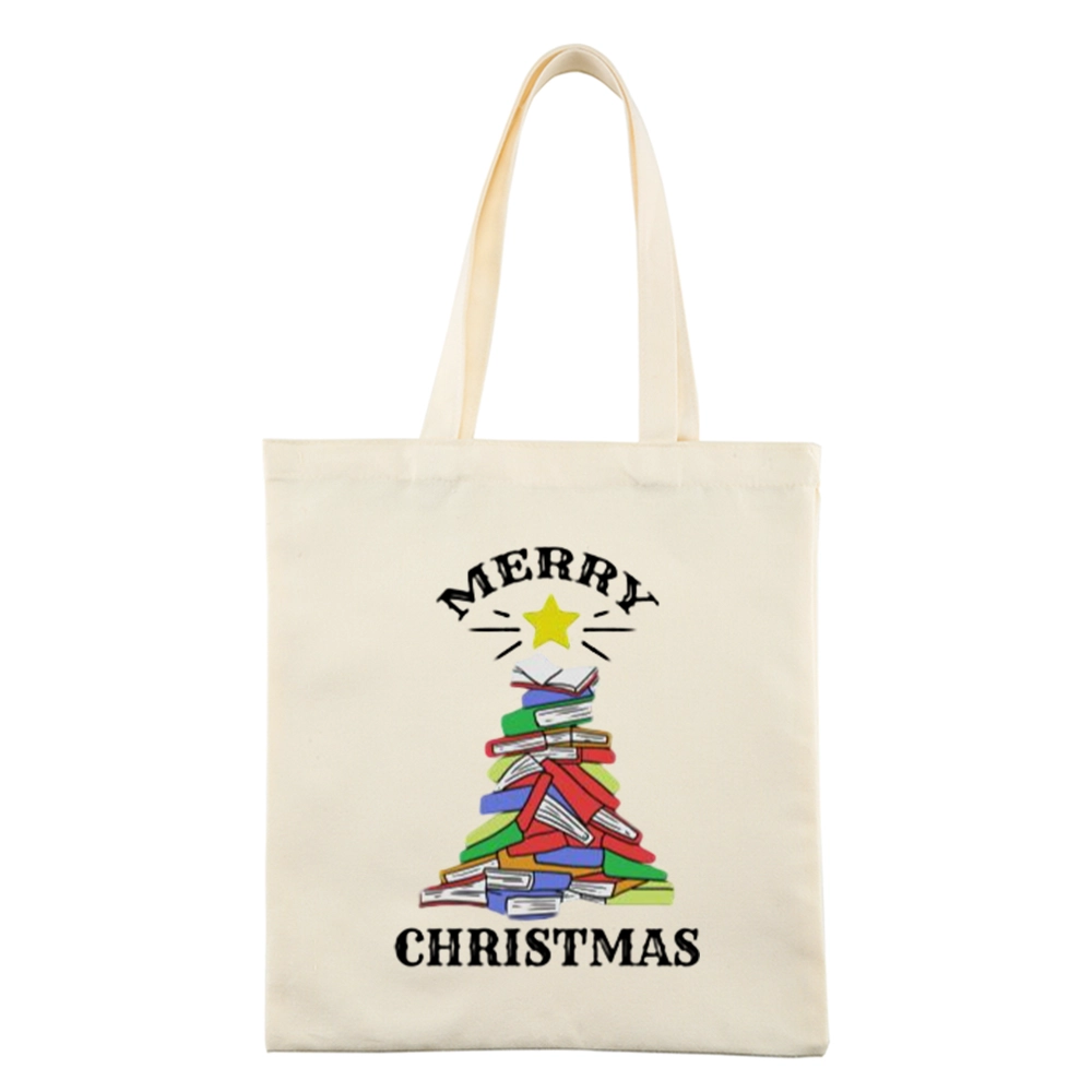 Pagewings Merry Christmas Book Tree Lovers Gift Tote Bag