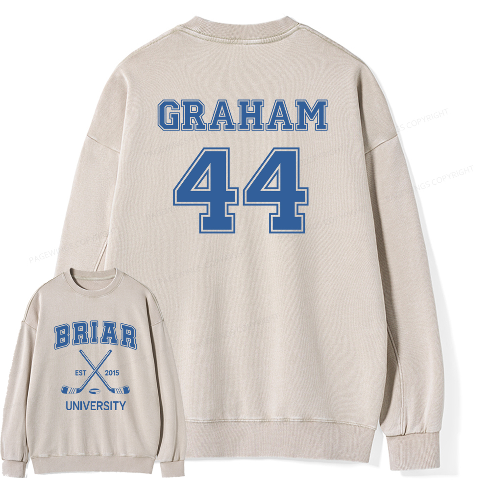 Pagewings Hockey Romance Unisex Washed Sweatshirt