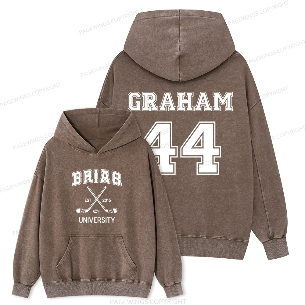 Pagewings Hockey Romance Unisex Washed Hoodie