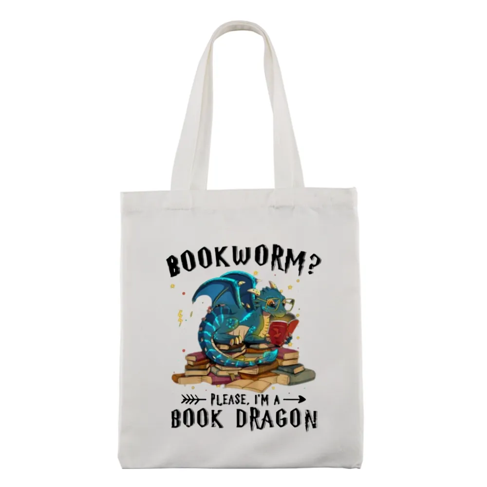 Pagewings Dragon Book Lovers Gift Tote Bag