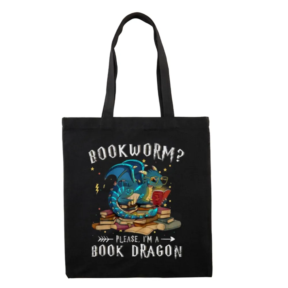 Pagewings Dragon Book Lovers Gift Tote Bag