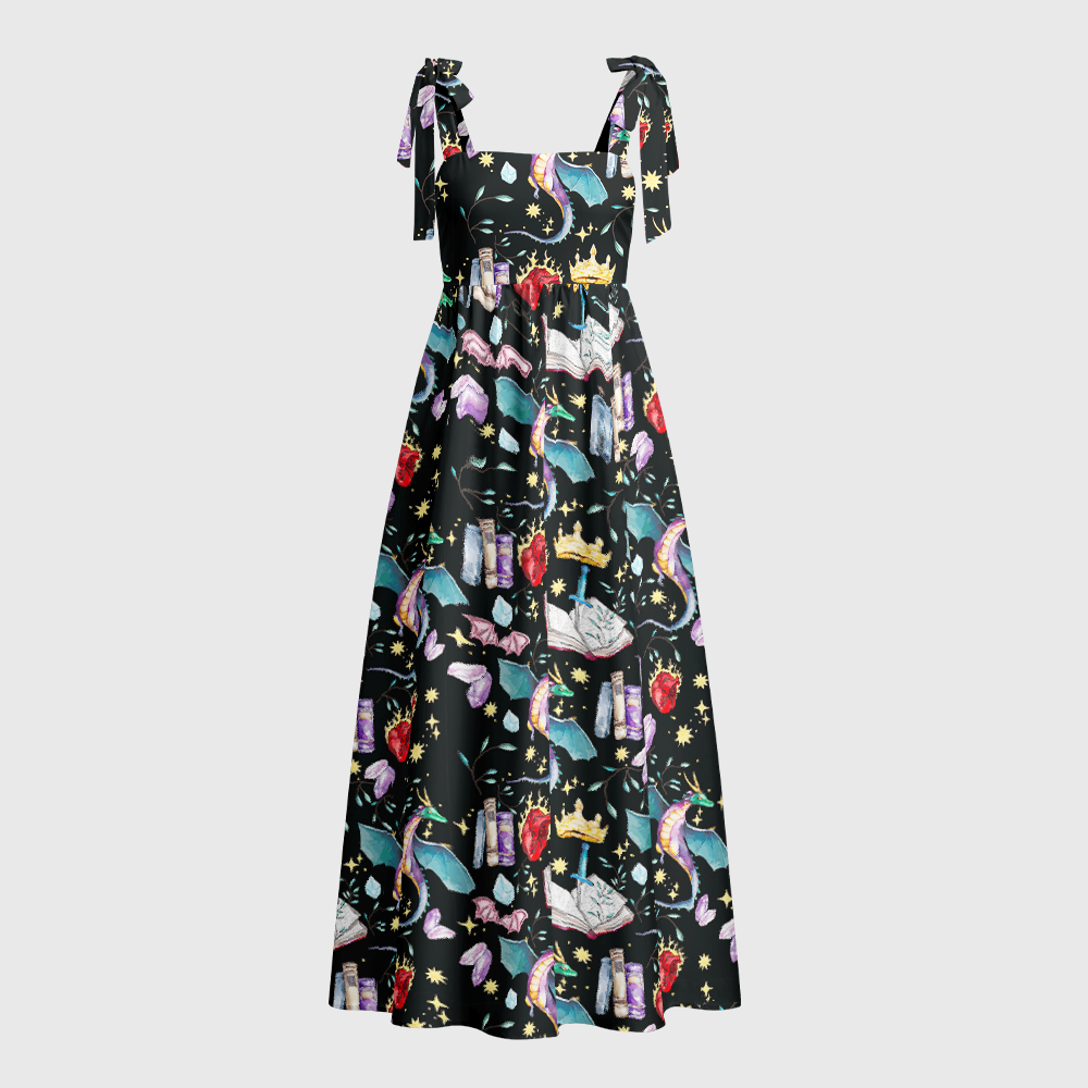 Pagewings Reading Summer Tie Shoulder Maxi Dress