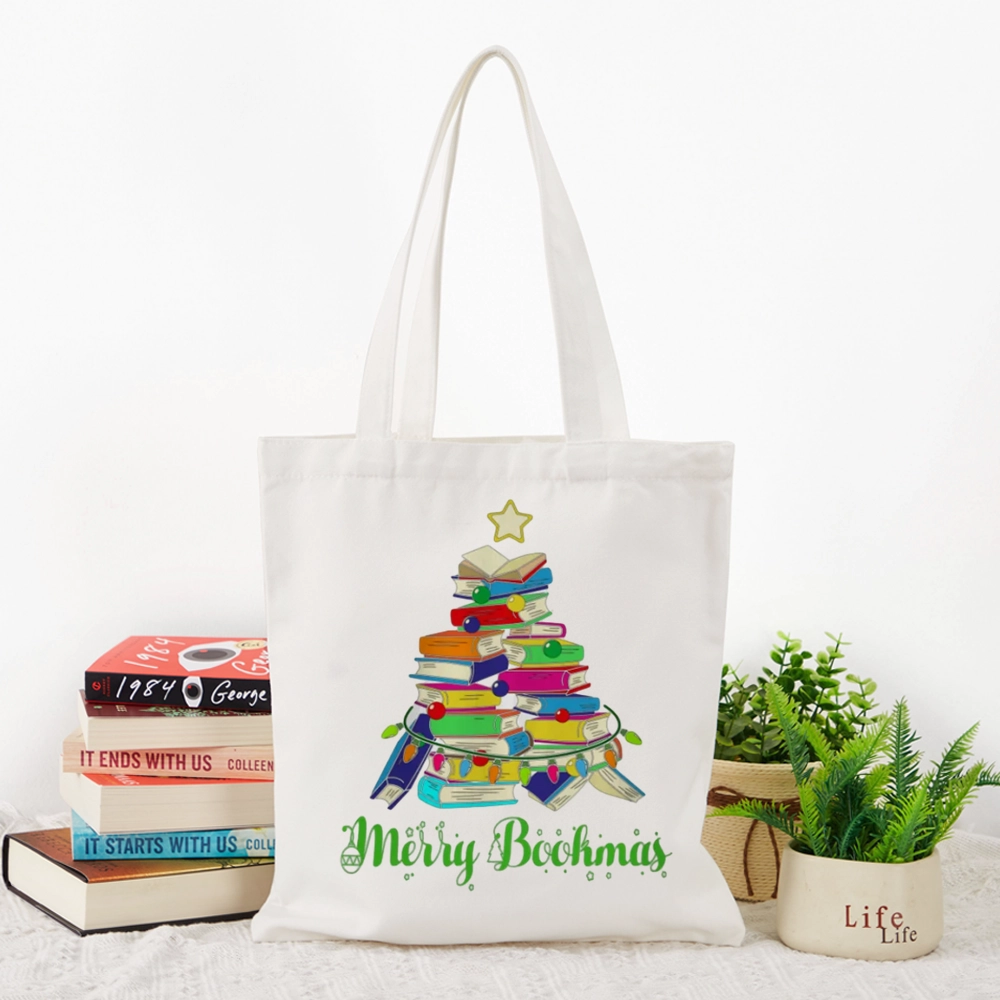 Pagewings Book Christmas Tree Lovers Gift Tote Bag