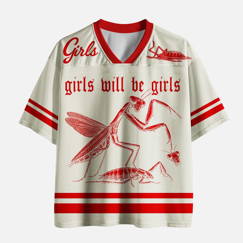 Pagewings Girls Will Be Girls Unisex Mesh Jersey