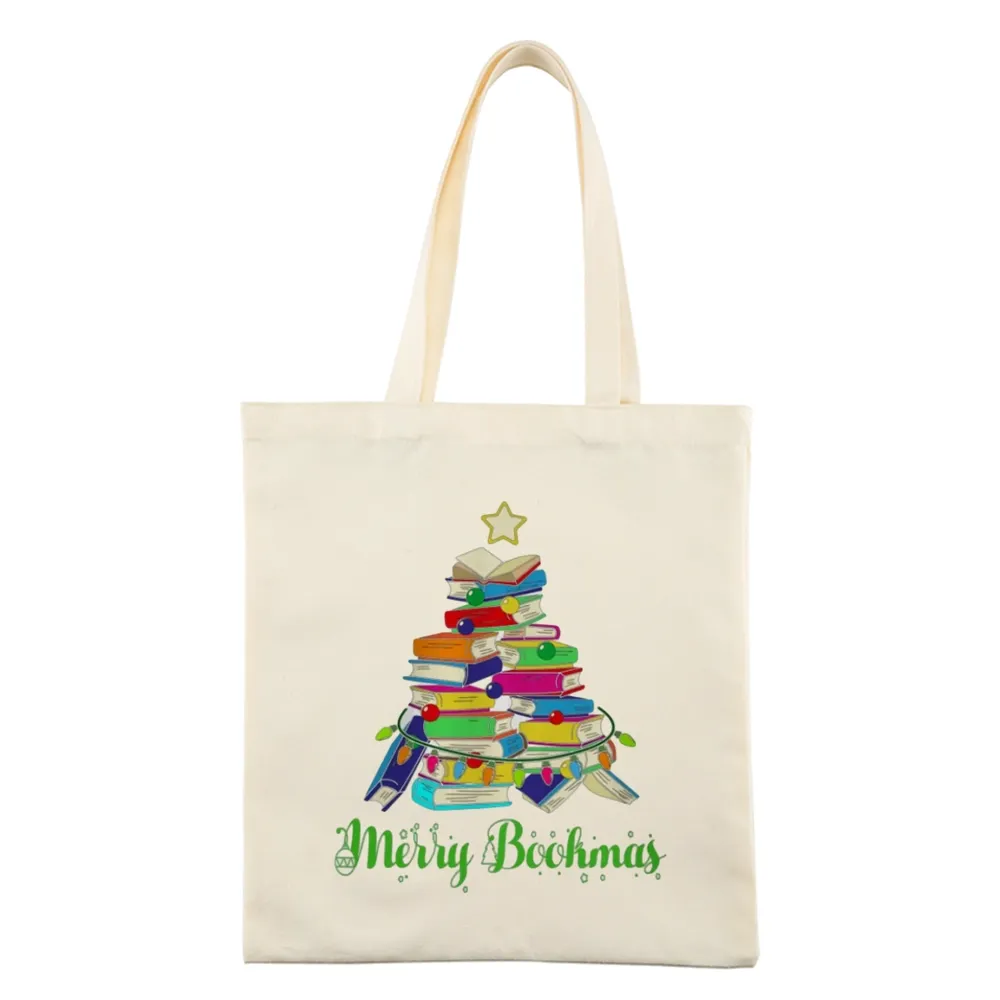 Pagewings Book Christmas Tree Lovers Gift Tote Bag