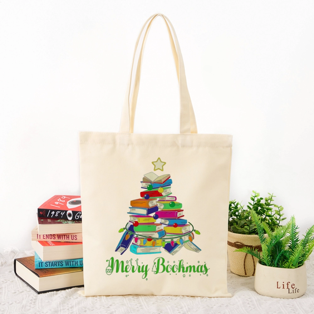 Pagewings Book Christmas Tree Lovers Gift Tote Bag