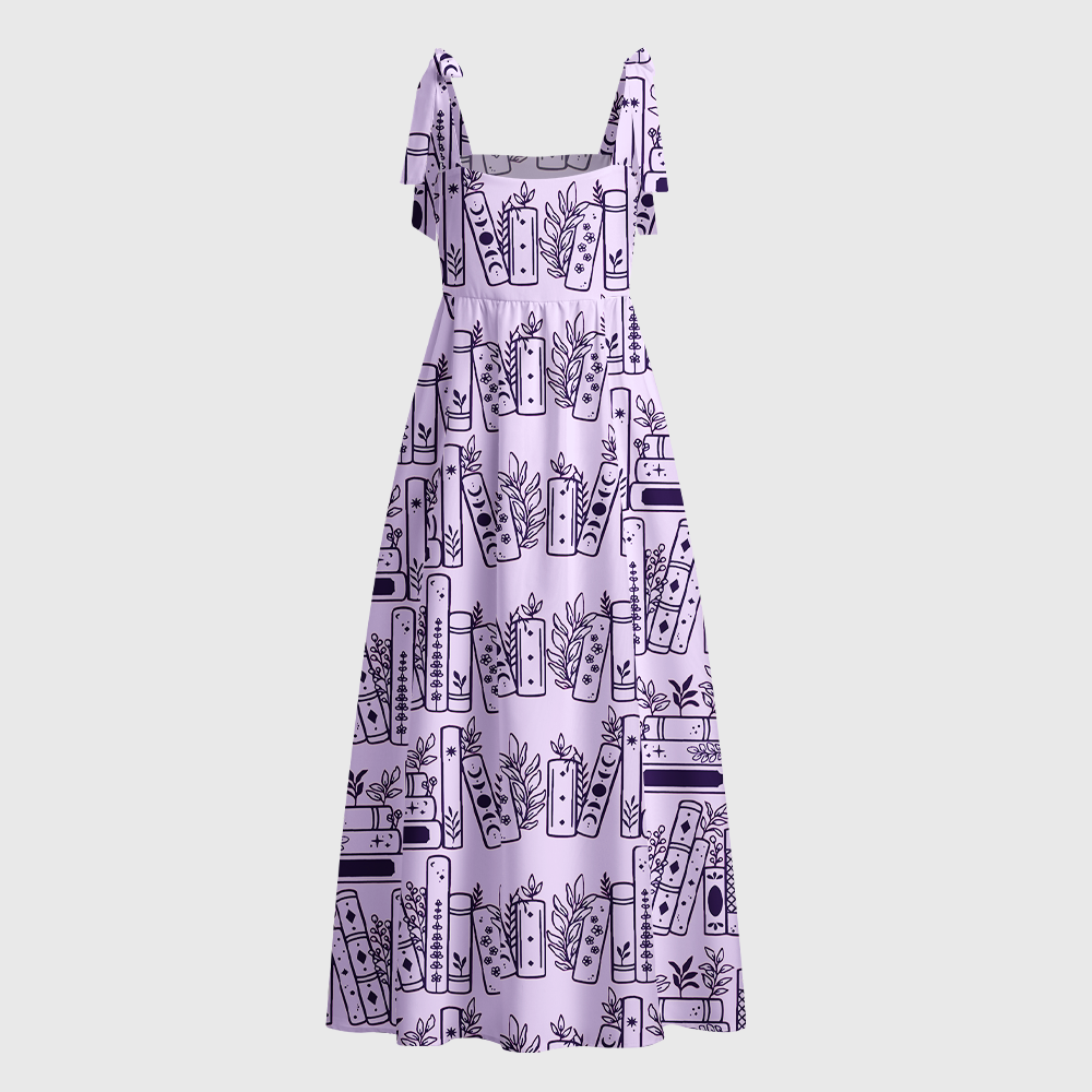 Pagewings Bookish  Tie Shoulder Maxi Dress