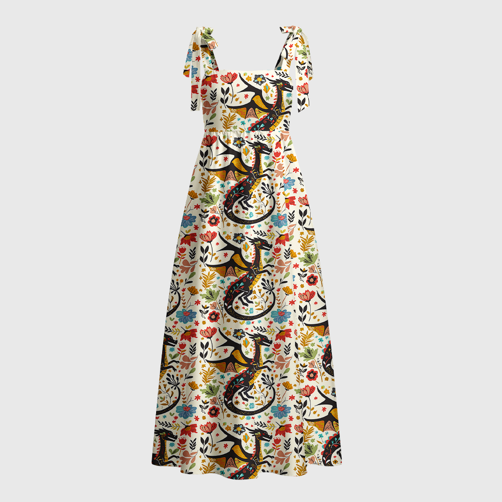 Pagewings Fantasy Lover Tie Shoulder Maxi Dress