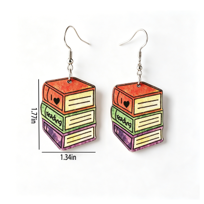 Pagewings Funny Reading Earrings