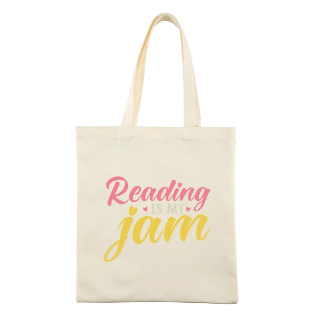 Pagewings Reading is My Jam Lovers Gift Tote Bag