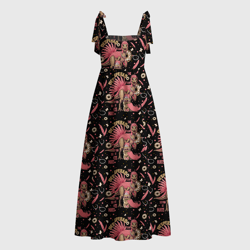 Pagewings Literature Lover Tie Shoulder Maxi Dress