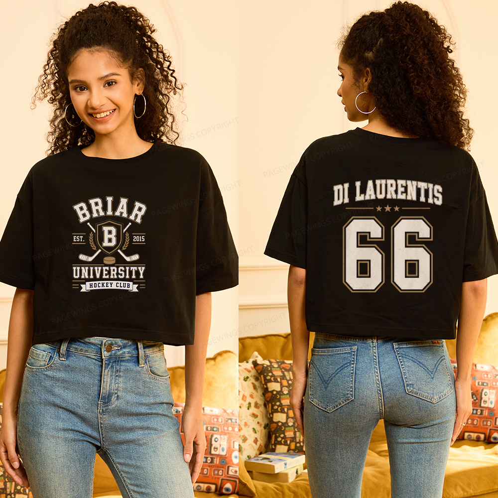 Pagewings Hockey Romance Women Crop Tops