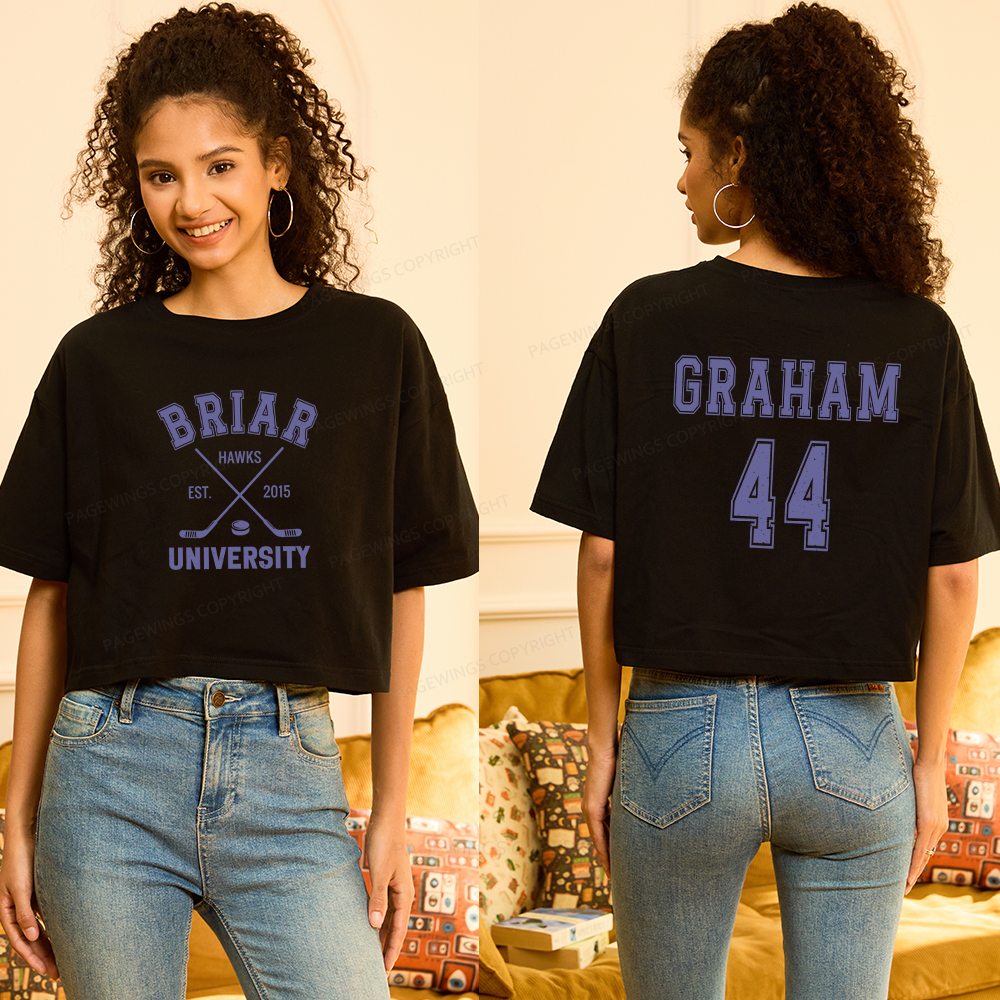 Pagewings Hockey Romance Women Crop Tops