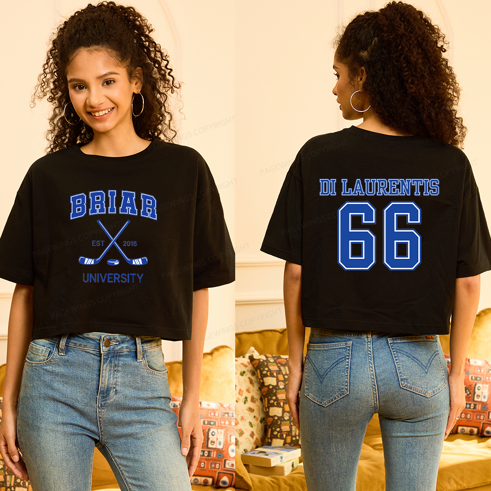 Pagewings Hockey Romance Women Crop Tops