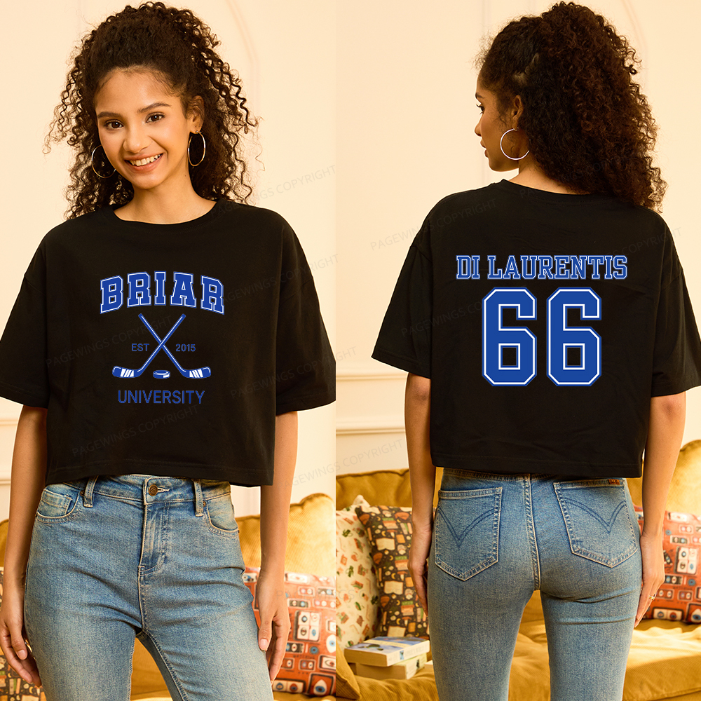 Pagewings Hockey Romance Women Crop Tops