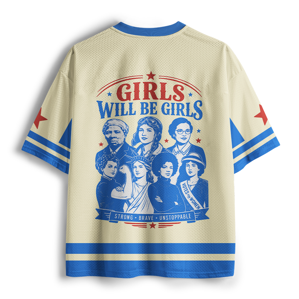 Pagewings Girls Will Be Girls Unisex Mesh Jersey