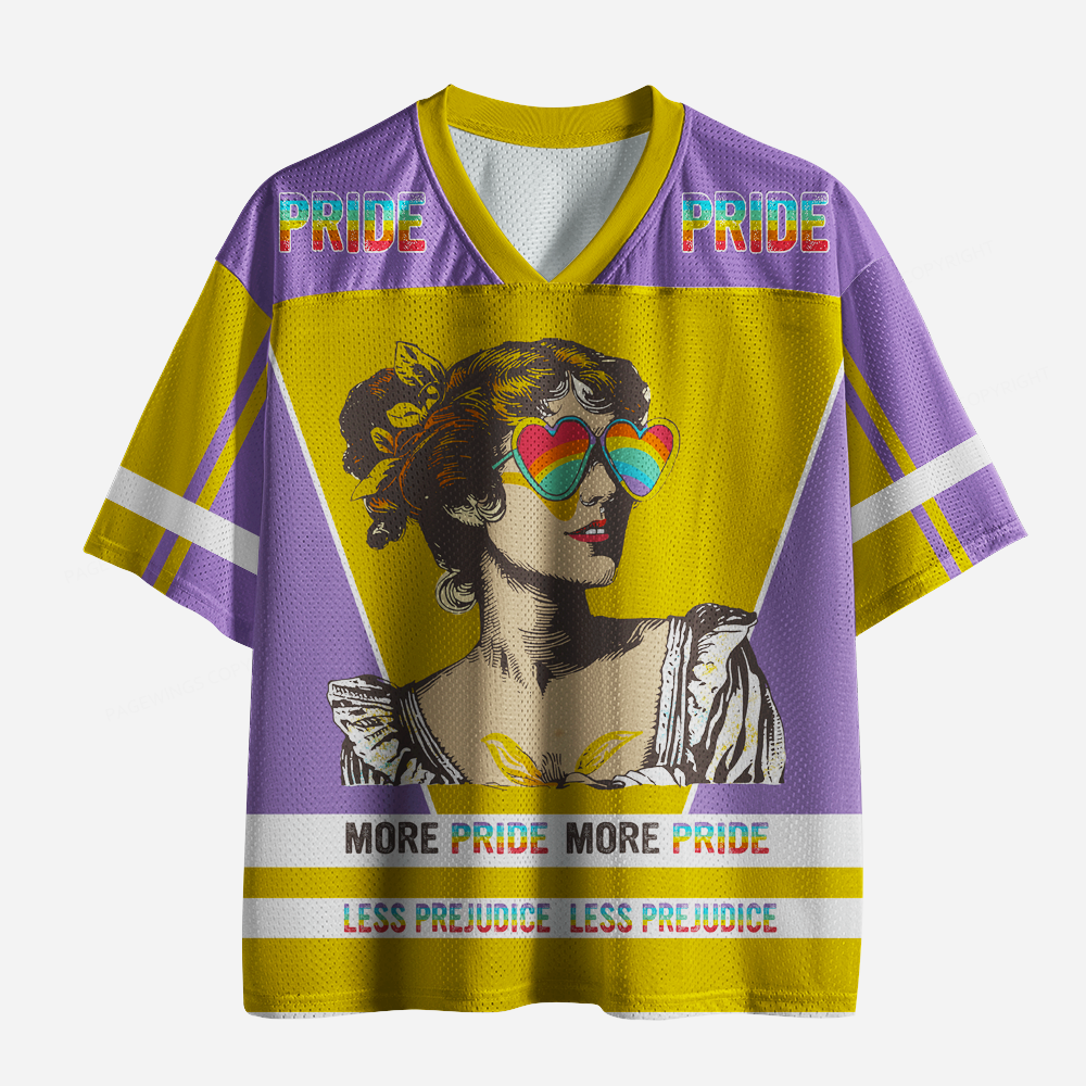 Pagewings More Pride Less Prejudice Unisex Mesh Jersey