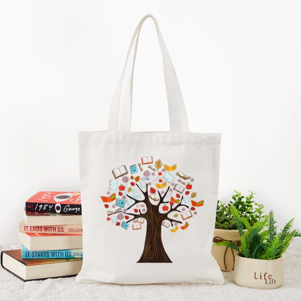 Pagewings Book Tree Vintage Graphic Lovers Gift Tote Bag