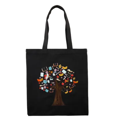 Pagewings Book Tree Vintage Graphic Lovers Gift Tote Bag