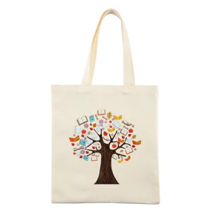 Pagewings Book Tree Vintage Graphic Lovers Gift Tote Bag