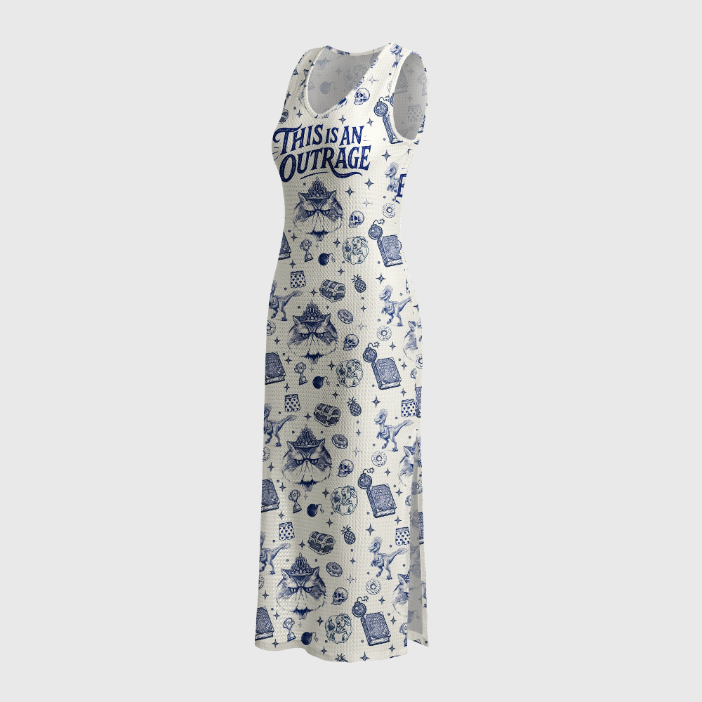 Pagewings This Is An Outrage Crochet Maxi Dress