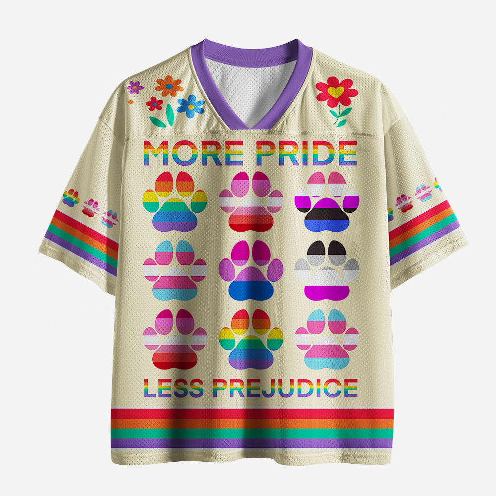 Pagewings More Pride Less Prejudice Unisex Mesh Jersey