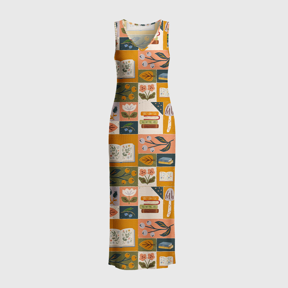 Pagewings Cozy Reading Crochet Maxi Dress