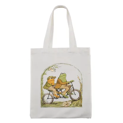 Pagewings Frog And Toad Book Vintage Lovers Gift Tote Bag