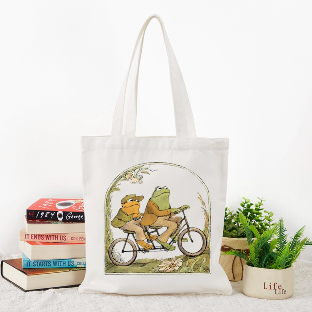 Pagewings Frog And Toad Book Vintage Lovers Gift Tote Bag