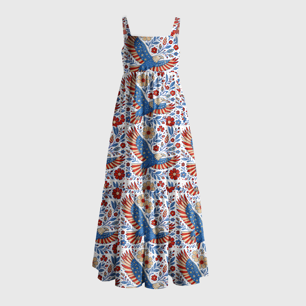 Pagewings Patriotic Book Nerd Maxi Dress