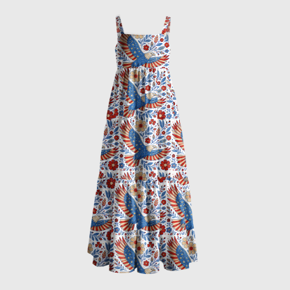 Pagewings Patriotic Book Nerd Maxi Dress