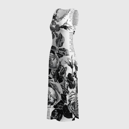 Pagewings Literature Lights Up Life Crochet Maxi Dress